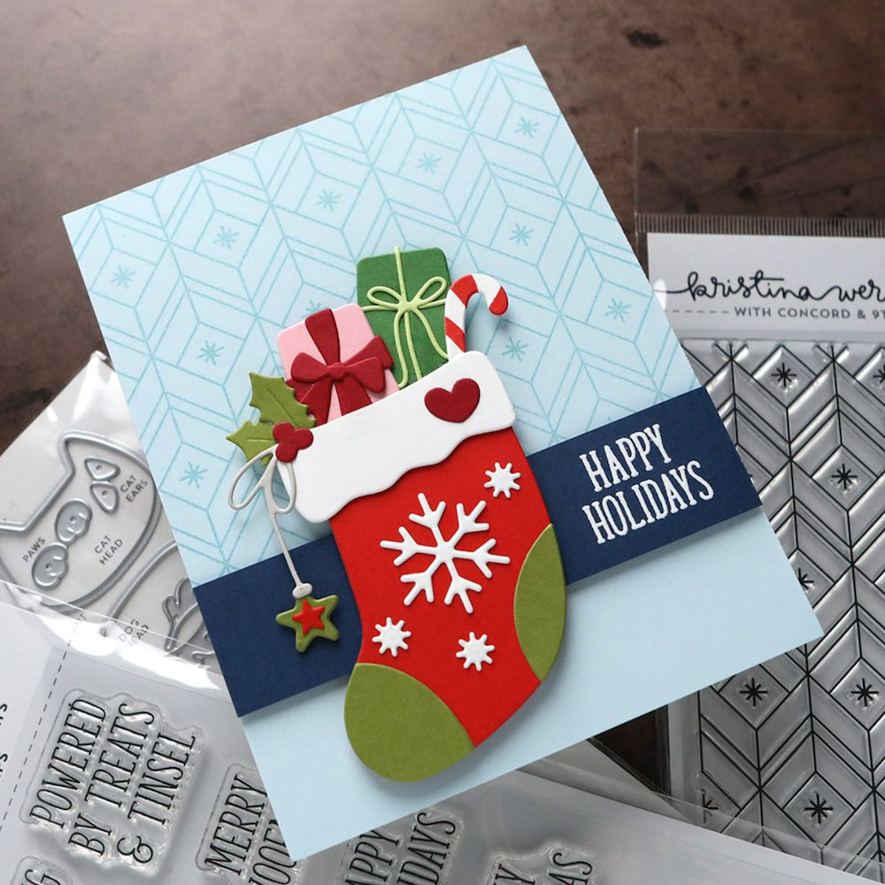Concord & 9th Kristina Werner Happy Pawlidays Clear Stamp Set kw1368 holidays