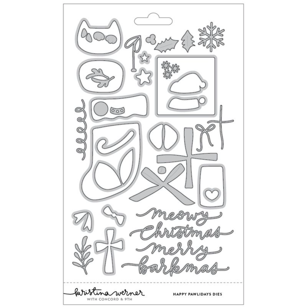 Concord & 9th Kristina Werner Happy Pawlidays Die Set kw1367