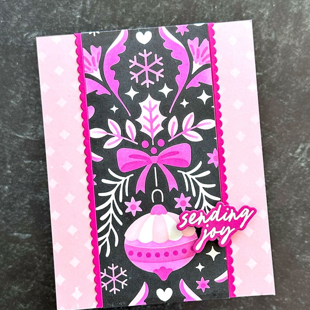 Concord & 9th Kristina Werner Holiday Cheer Greetings Clear Stamp Set kw1348 sending joy