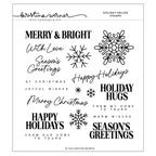 Concord & 9th Kristina Werner Holiday Hellos Clear Stamp Set kw1363