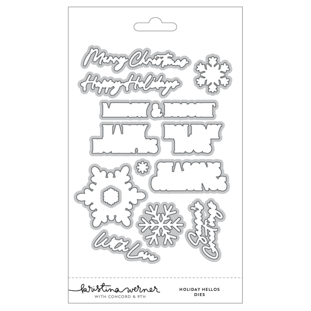 Concord & 9th Kristina Werner Holiday Hellos Die Set kw1362