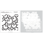Concord & 9th Kristina Werner Jumble of Hearts Stamp and Stencil Bundle