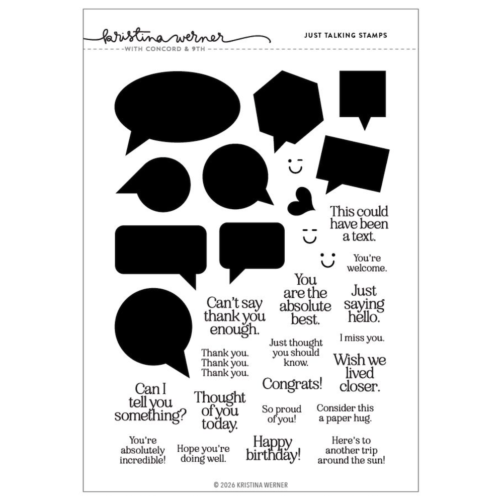 Concord & 9th Kristina Werner Just Talking Clear Stamp Set kw1252