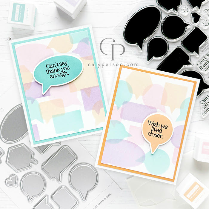 Concord & 9th Kristina Werner Just Talking Stamps Dies and Stencils Bundle caly | color-code:ALT01