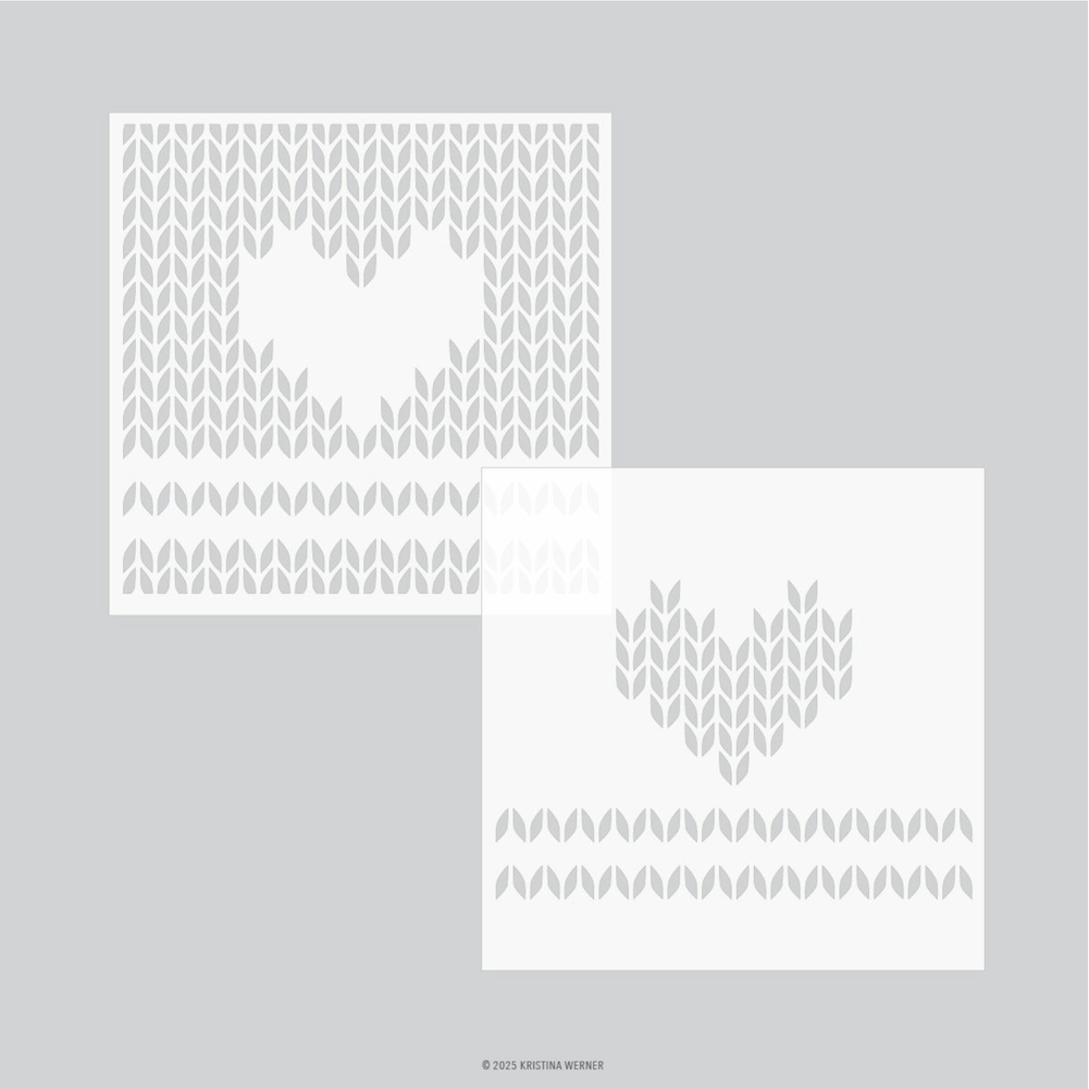 Concord & 9th Kristina Werner Knit With Love Stencil Set kw1073