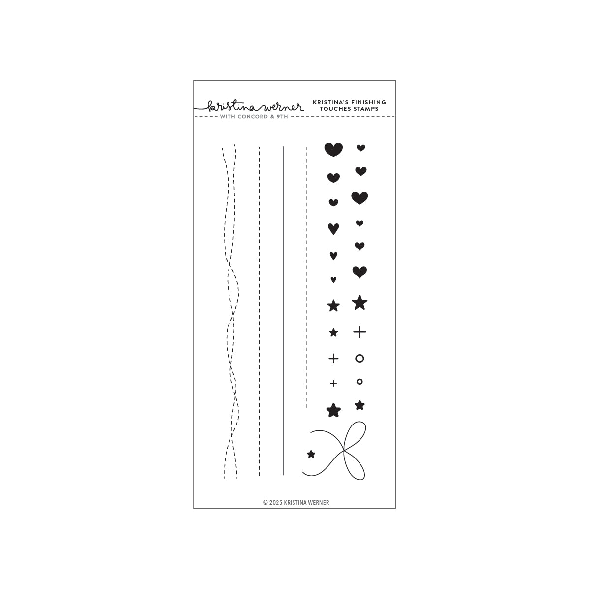 Concord & 9th Kristina Werner Kristina's Finishing Touches Clear Stamp Set kw1107