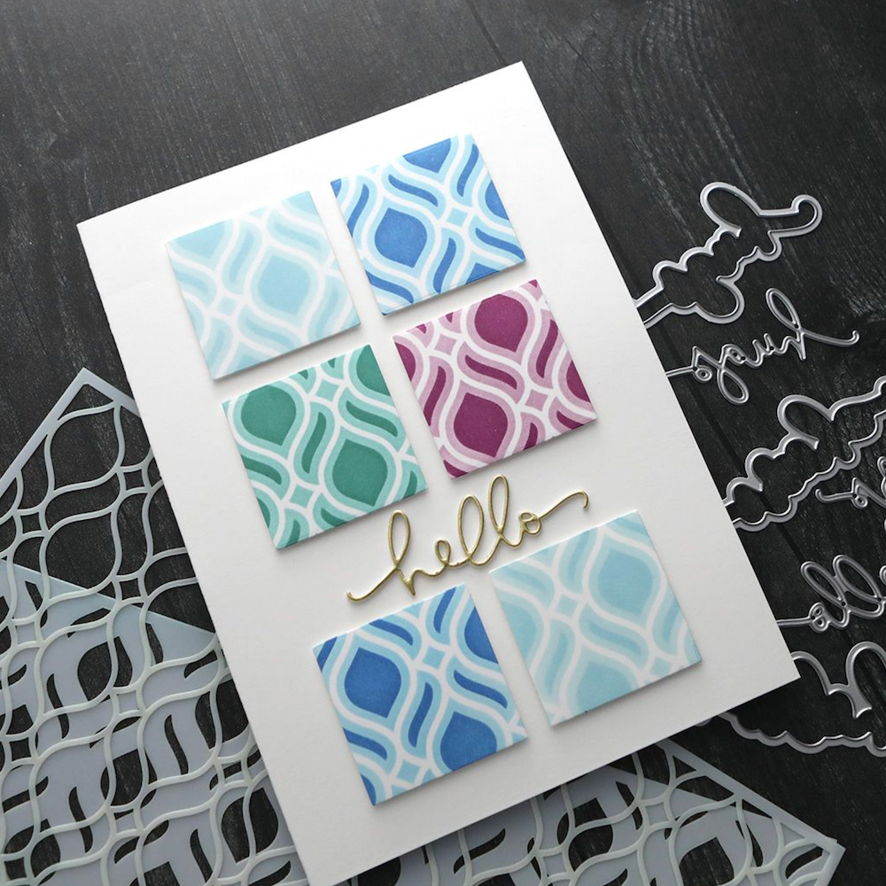 Concord & 9th Kristina Werner Layered Lattice Stencil Set kw1255 hello