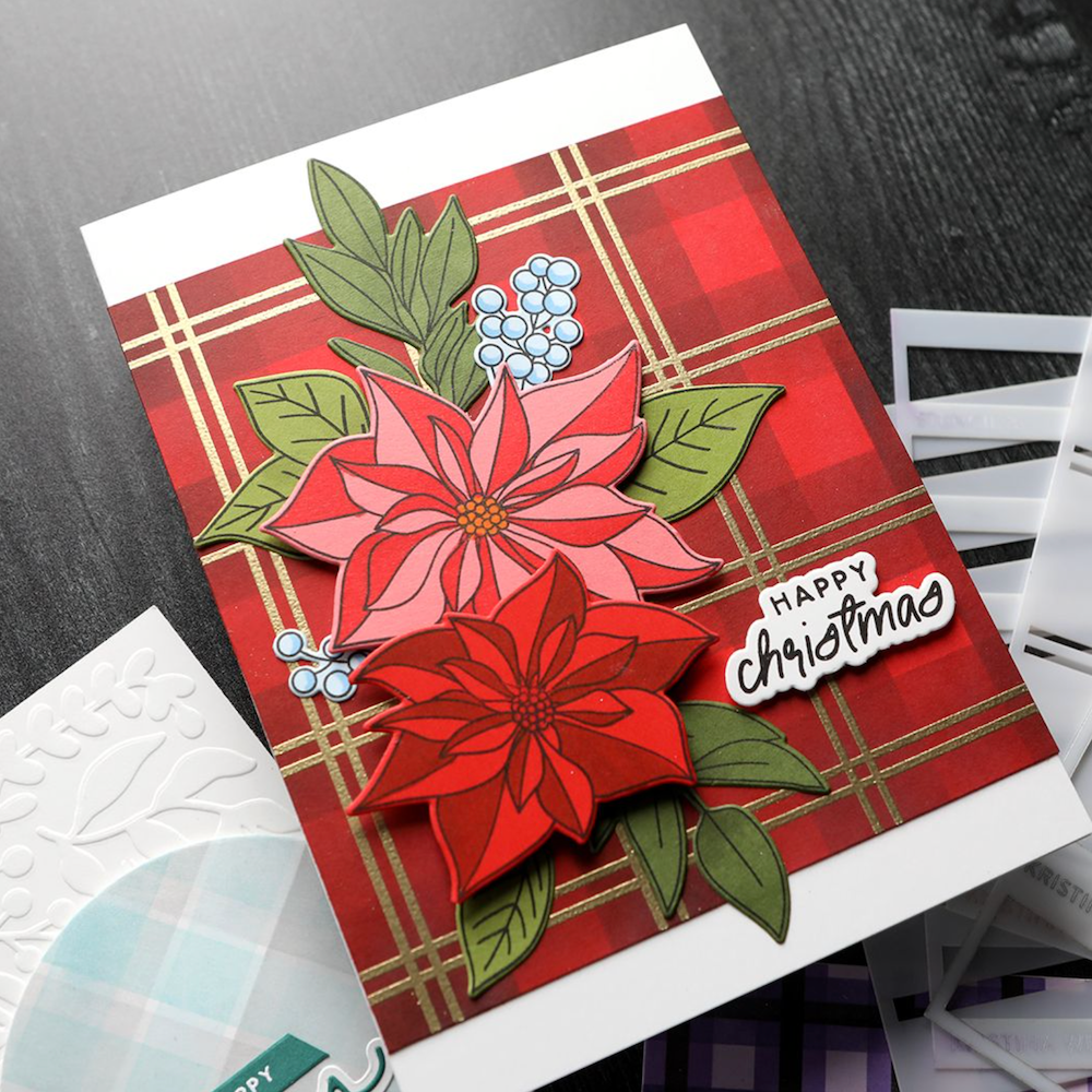 Concord & 9th Kristina Werner Layered Plaid Stencil Set kw1031 christmas