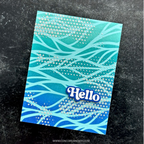 Concord & 9th Kristina Werner Leaf Flow Stencil Set kw1337 hello blue