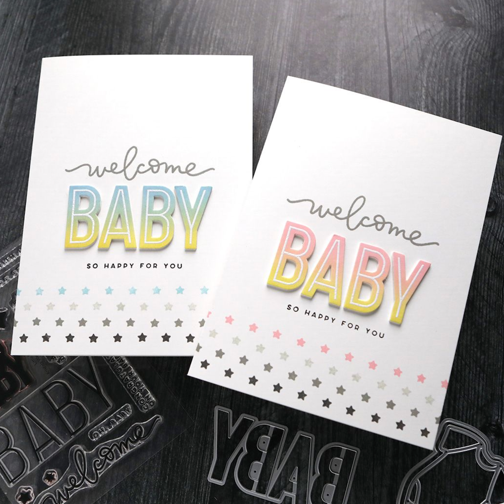 Concord & 9th Kristina Werner Little Star Clear Stamp Set kw1145 welcome