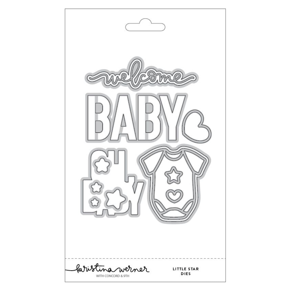 Concord & 9th Kristina Werner Little Star Stamp Die and Stencil Bundle wafer