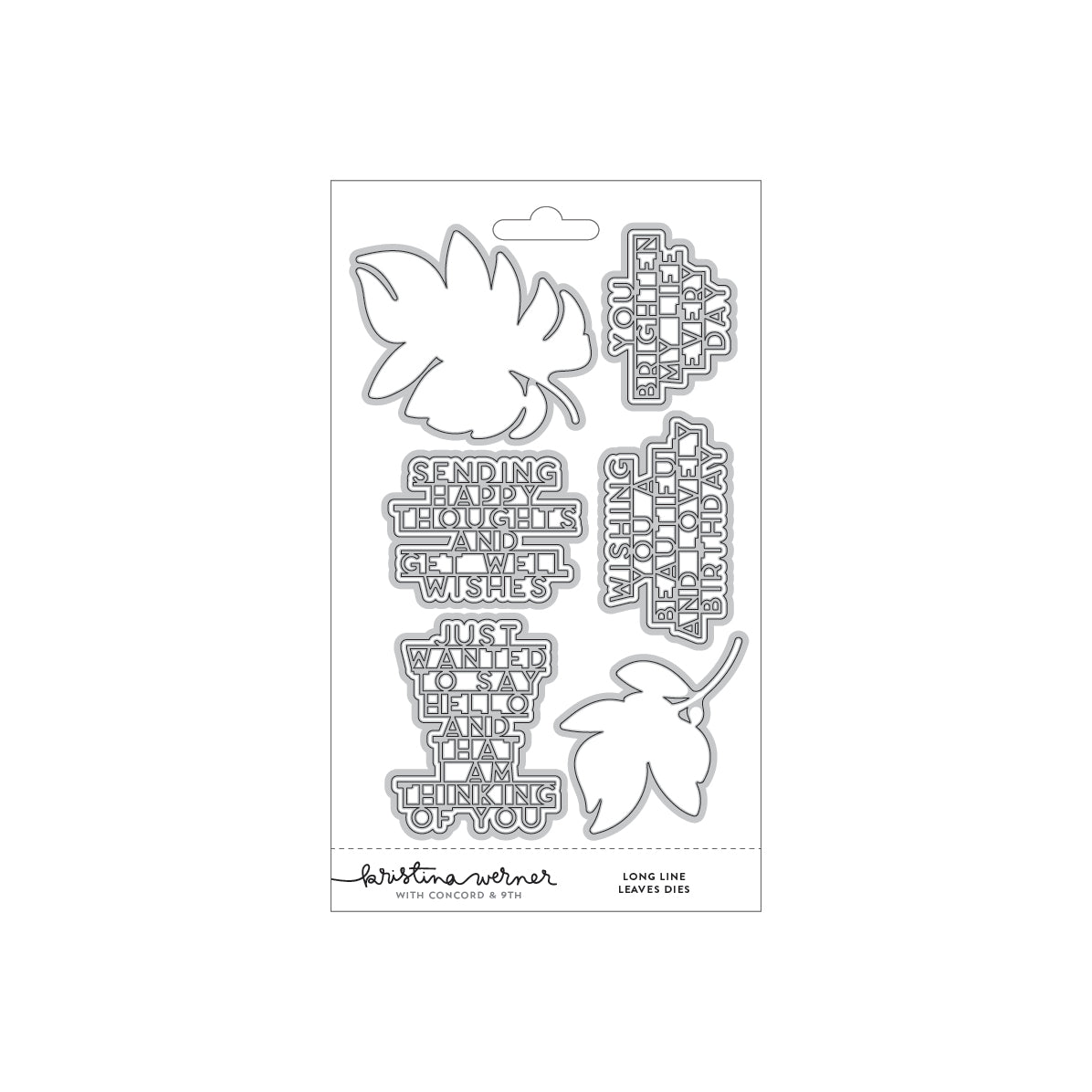 Concord & 9th Kristina Werner Long Line Leaves Die Set kw1112