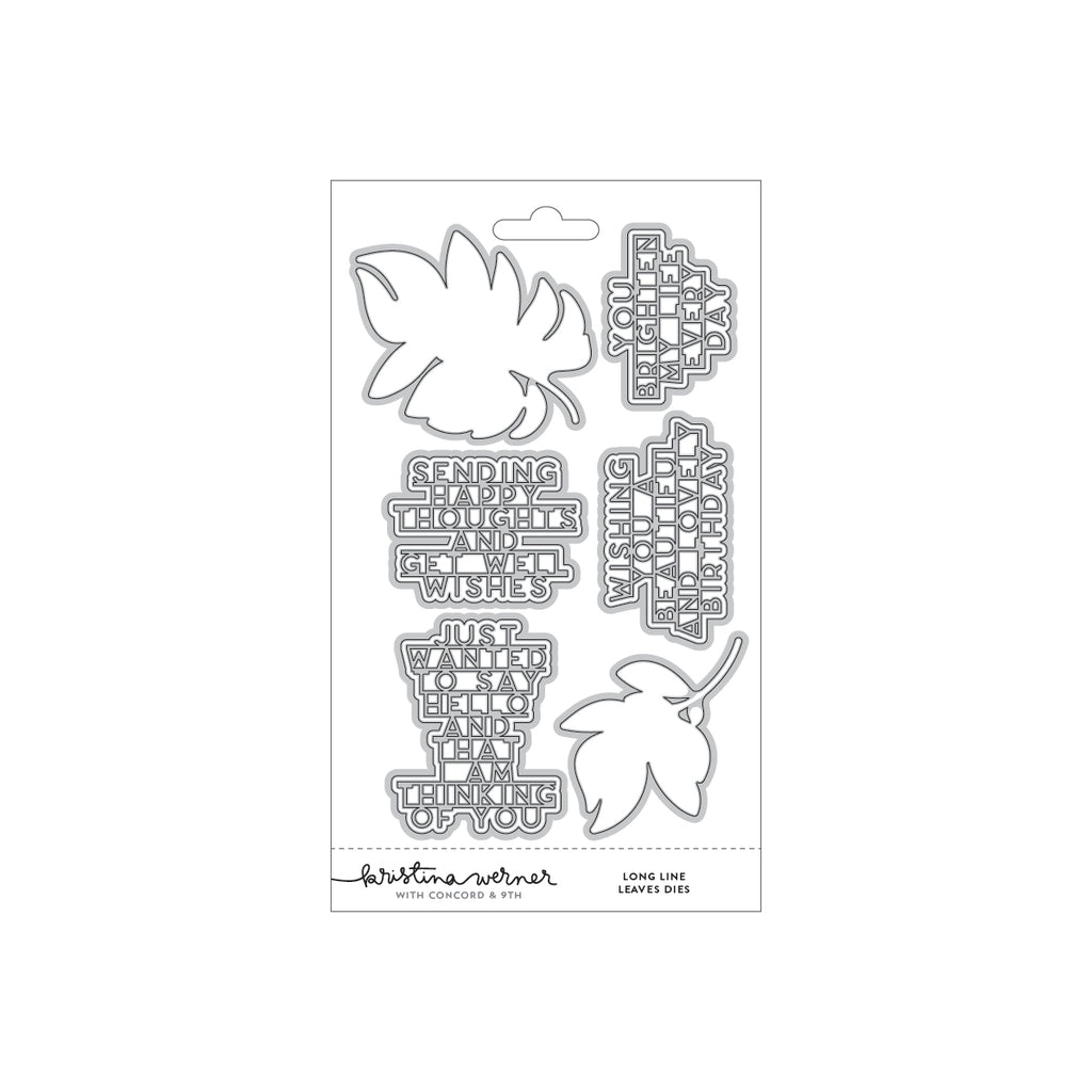 Concord & 9th Kristina Werner Long Line Leaves Die Set kw1112