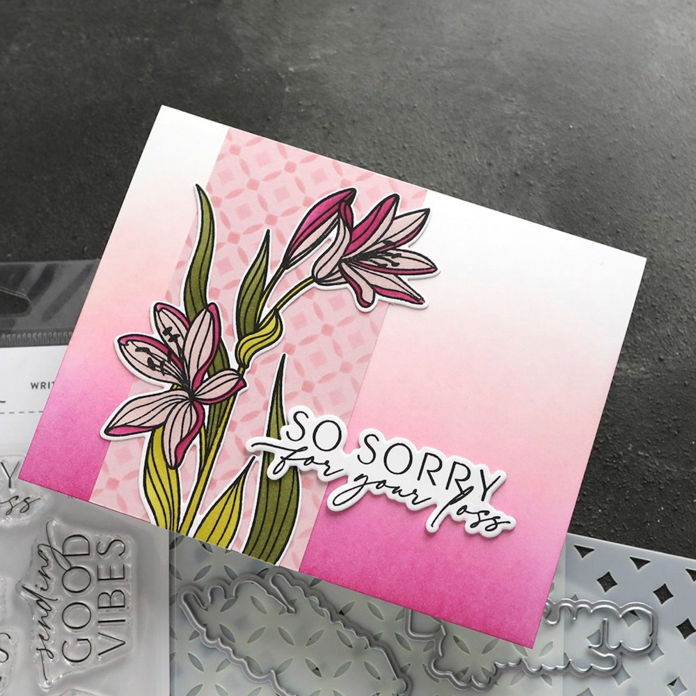 Concord & 9th Kristina Werner Long Line Lilies Die Set kw1225 sorry
