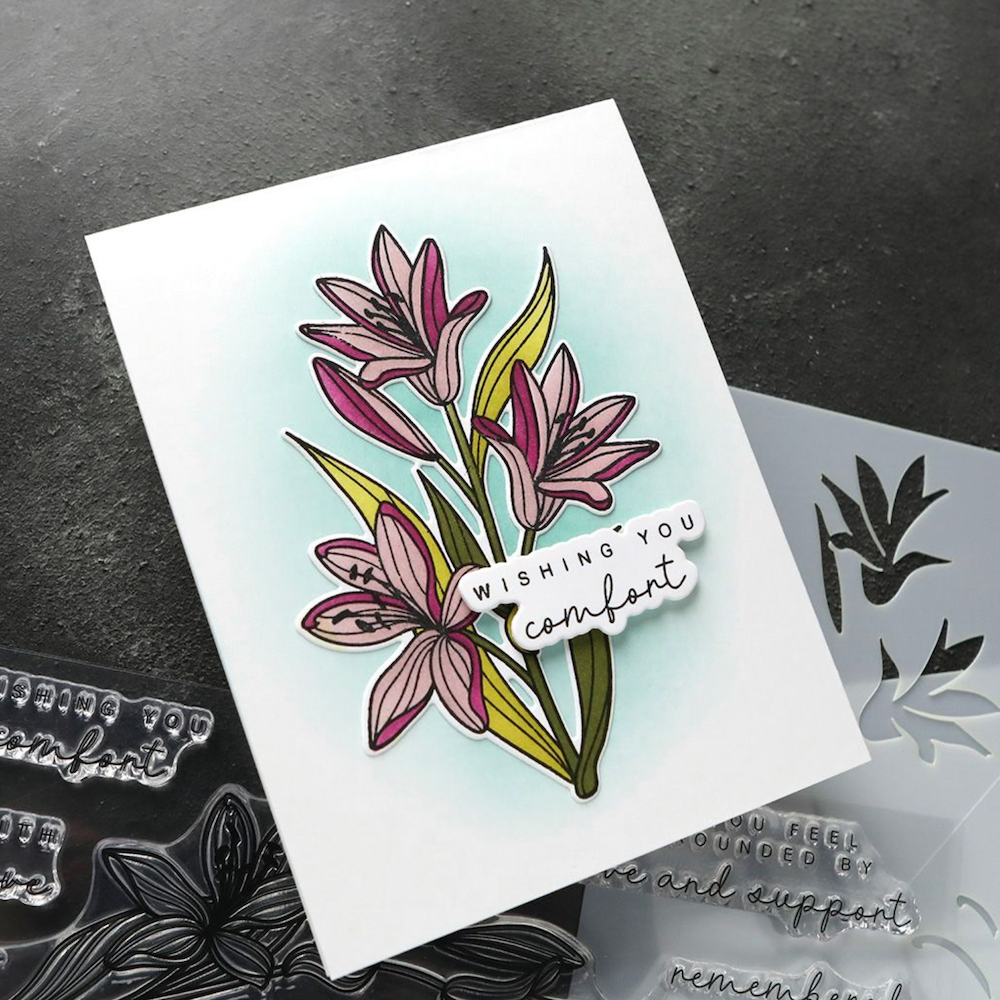 Concord & 9th Kristina Werner Long Line Lilies Stencil Set kw1227 comfort