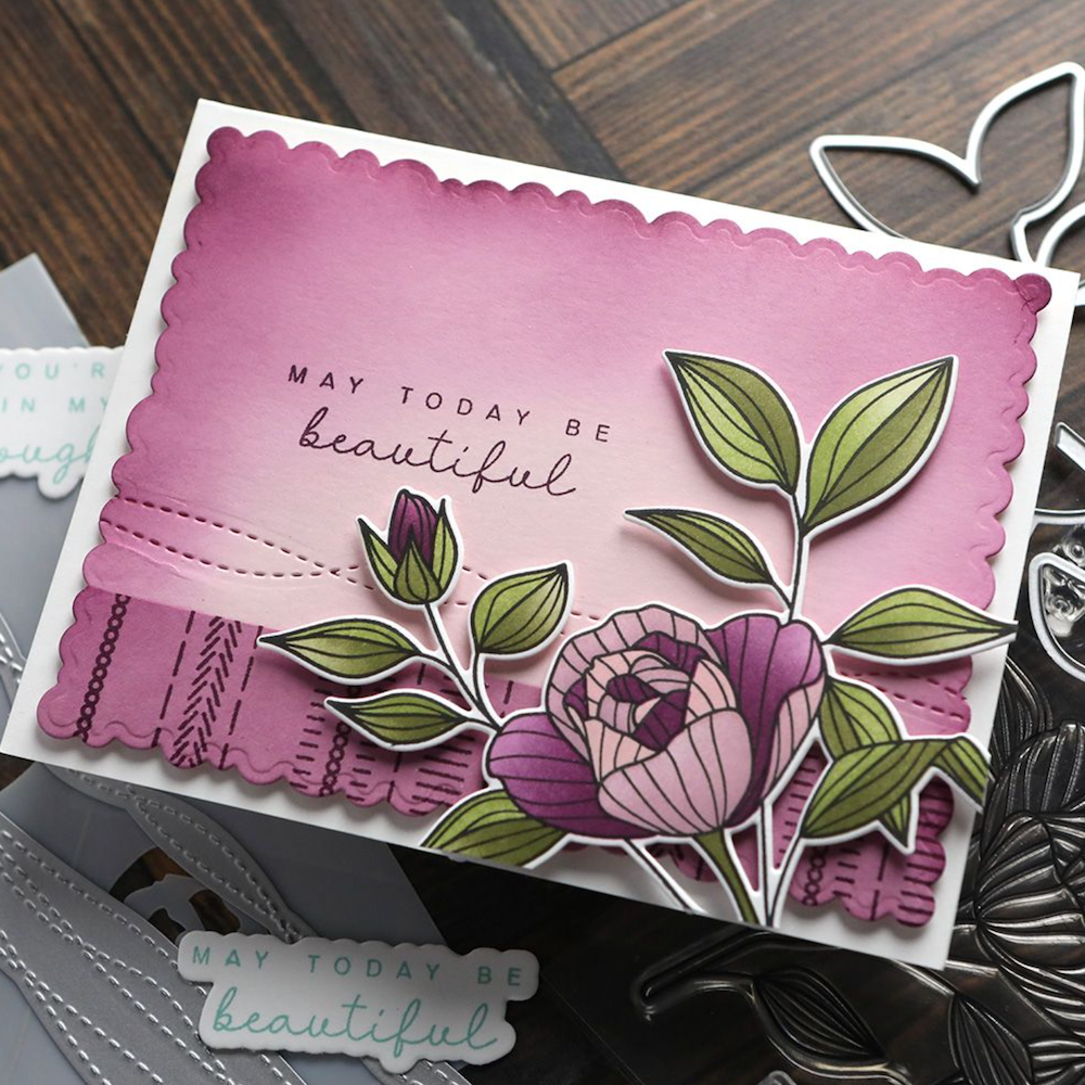 Concord & 9th Kristina Werner Long Line Roses Die Set kw1133 today