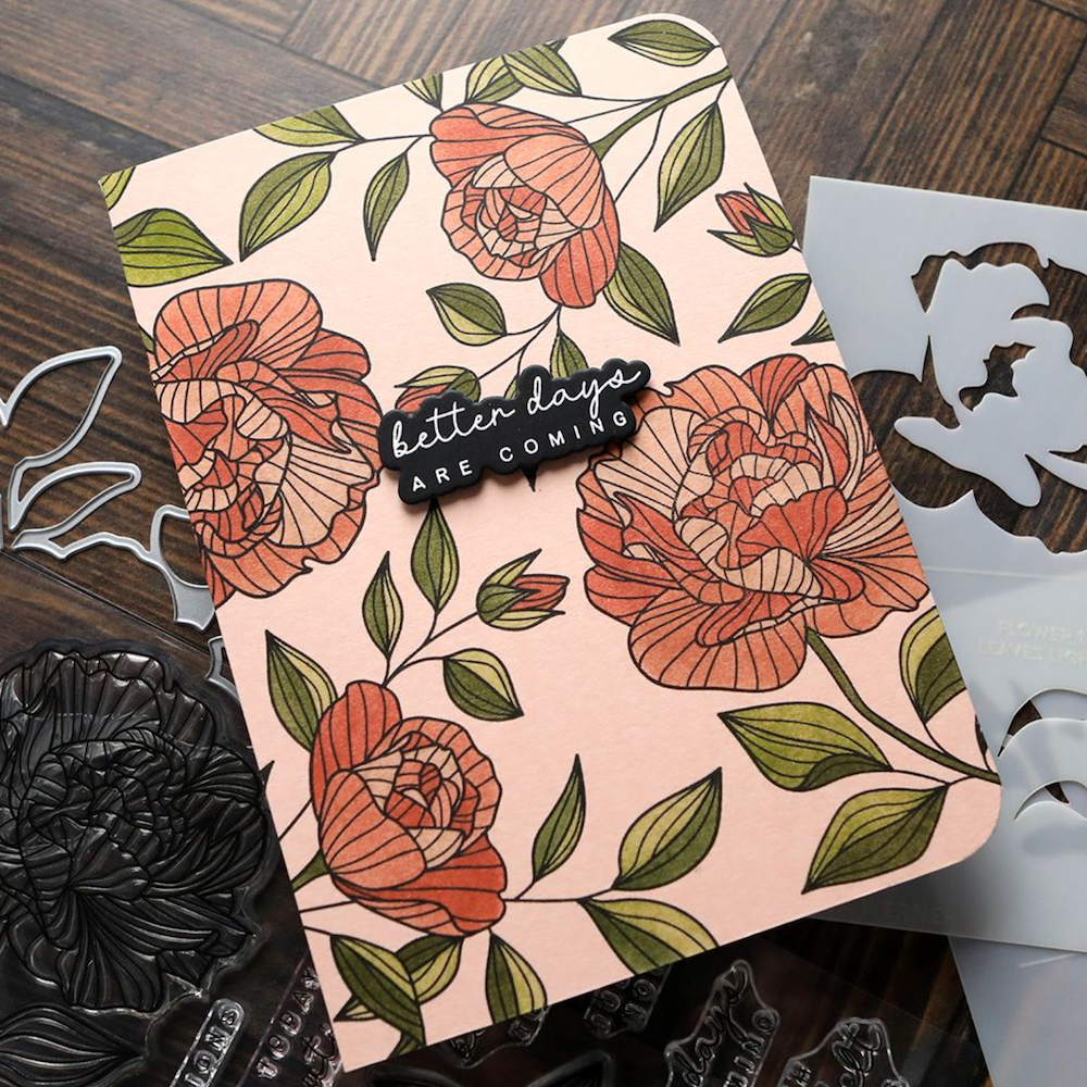 Concord & 9th Kristina Werner Long Line Roses Stencil Set kw1134 better