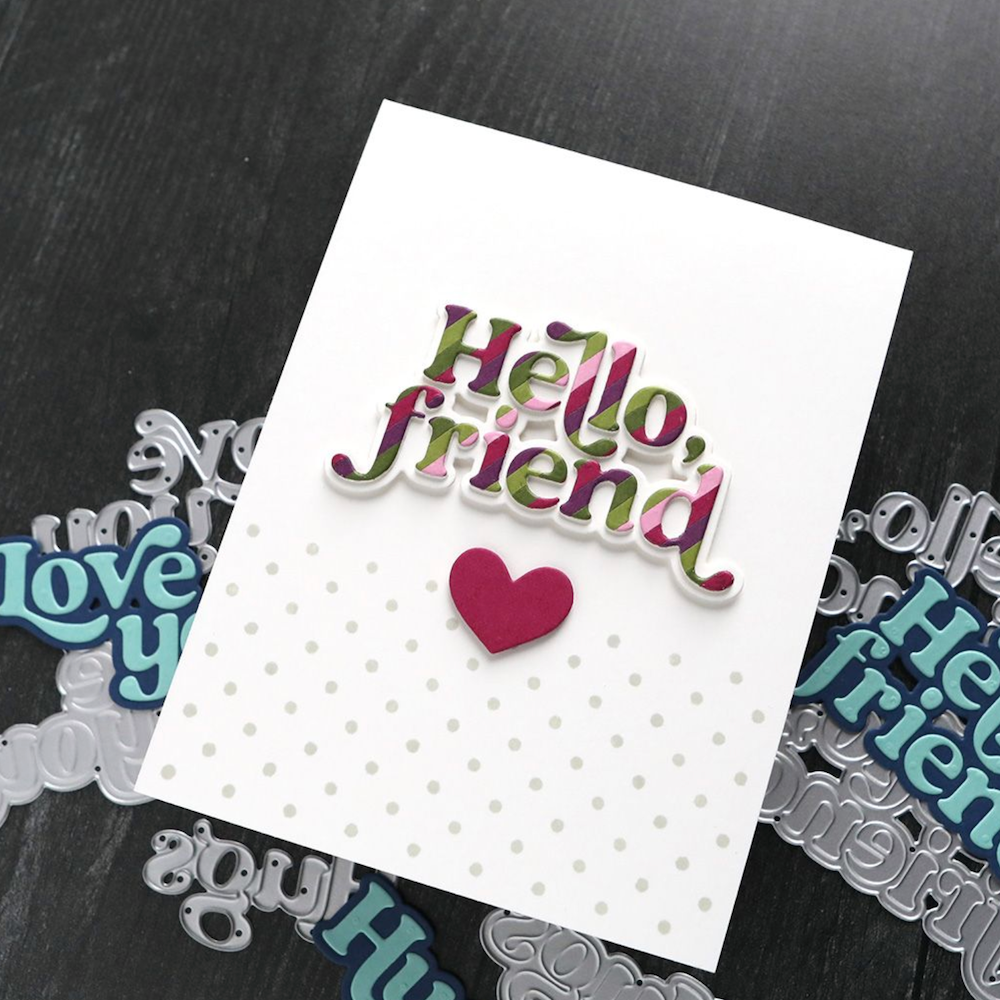 Concord & 9th Kristina Werner Love Hugs Hello Die Set kw1256 heart