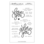 Concord & 9th Kristina Werner Love and Adore You Clear Stamp Set kw1240