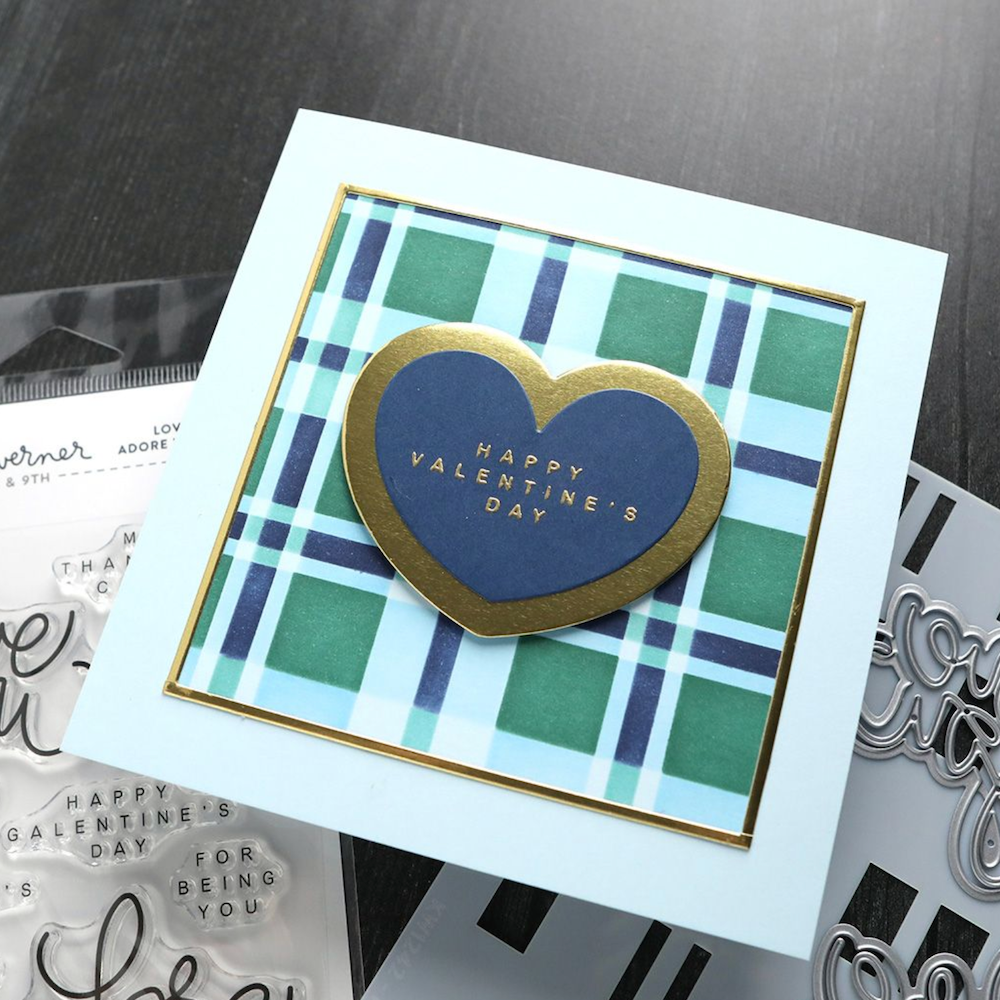 Concord & 9th Kristina Werner Love and Adore You Clear Stamp Set kw1240 vday