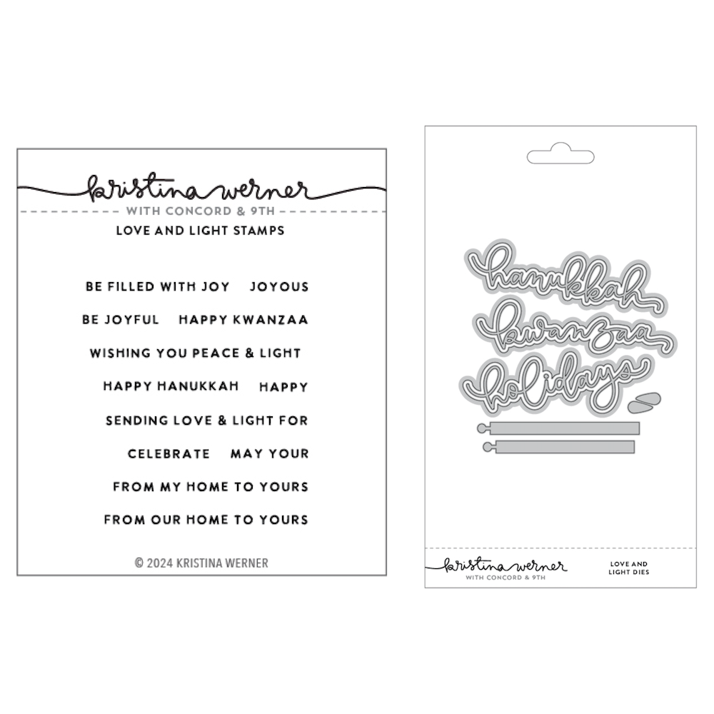 Concord & 9th Kristina Werner Love and Light Stamp and Die Bundle