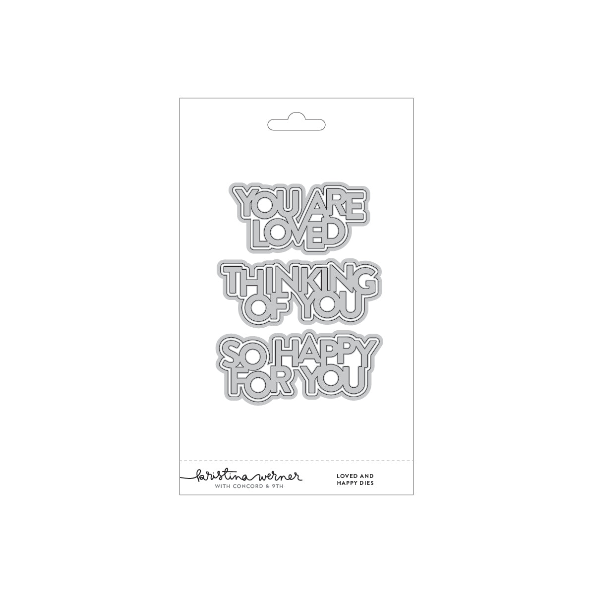 Concord & 9th Kristina Werner Loved and Happy Die Set kw1115