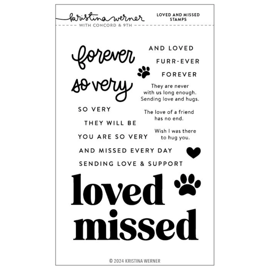 Concord & 9th Kristina Werner Loved and Missed Stamps and Dies