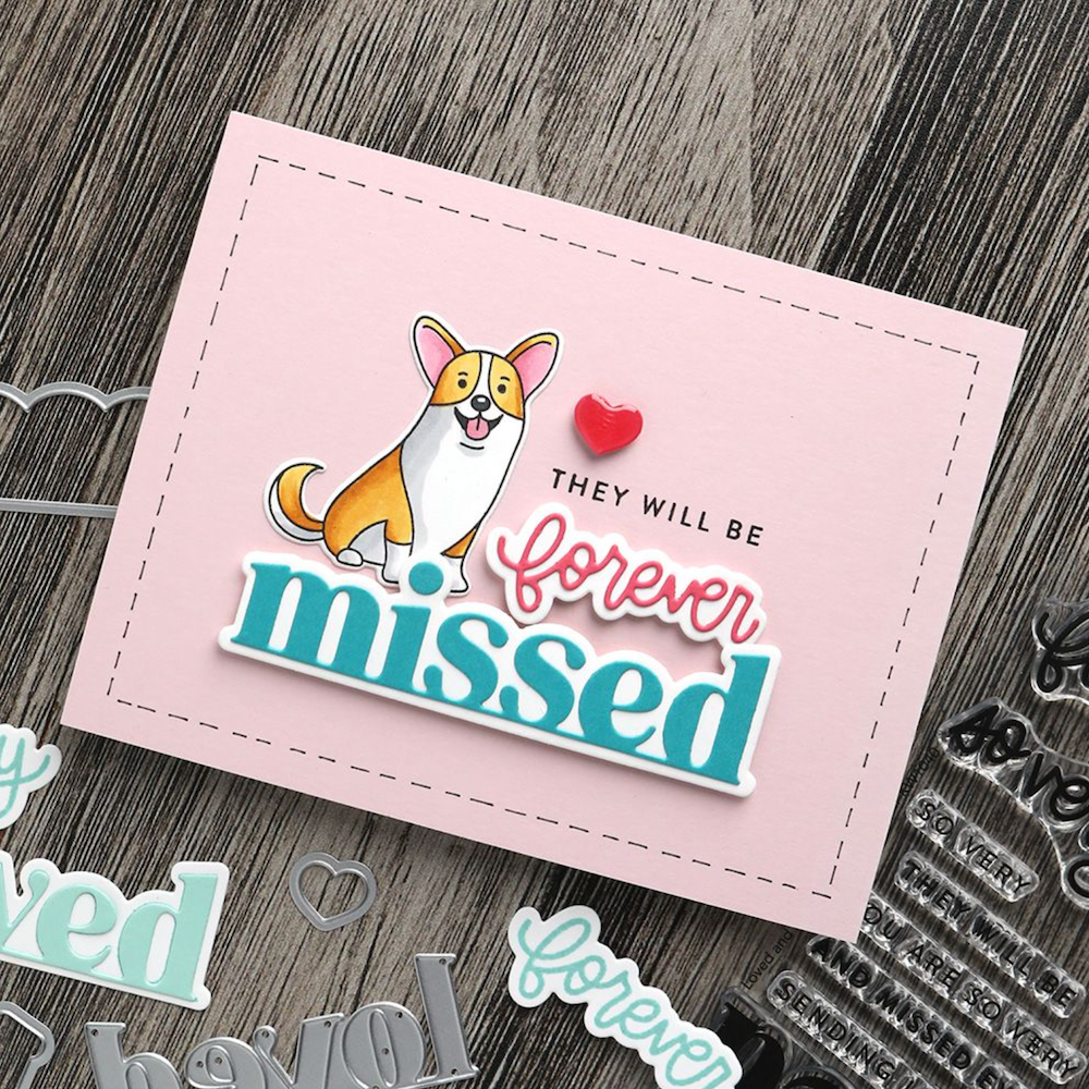 Concord & 9th Kristina Werner Loved and Missed Die Set kw1041 dog