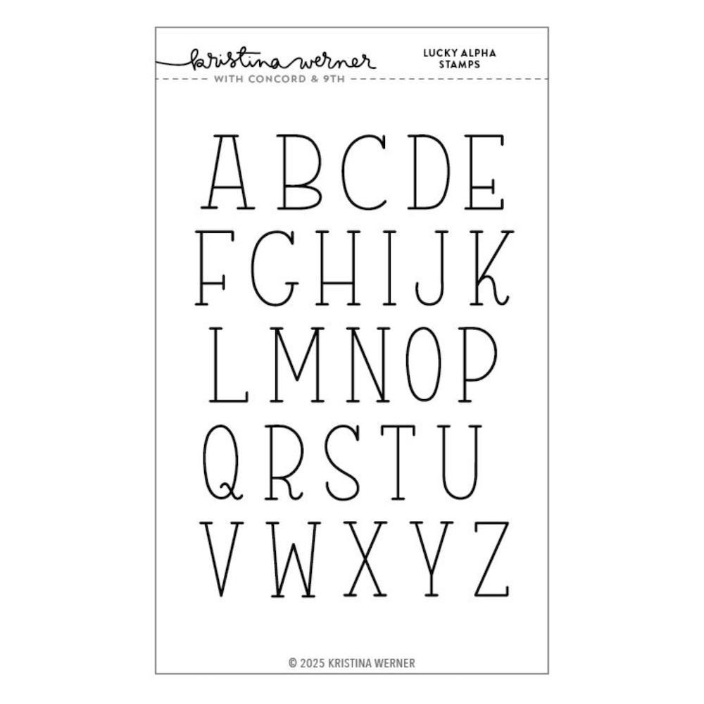 Concord & 9th Kristina Werner Lucky Alpha Clear Stamp Set kw1215
