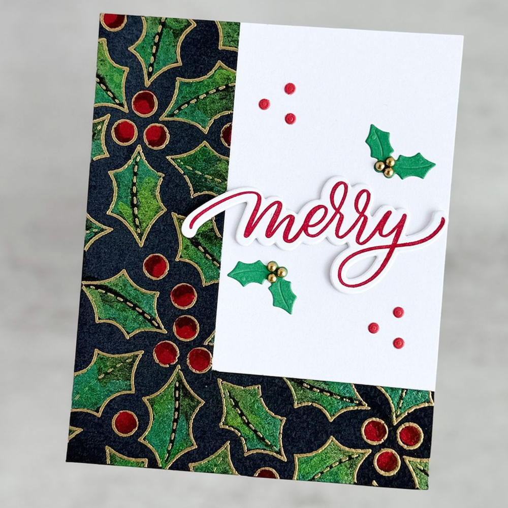 Concord & 9th Kristina Werner Merry Berries and Leaves Stencil Set kw1372 merry