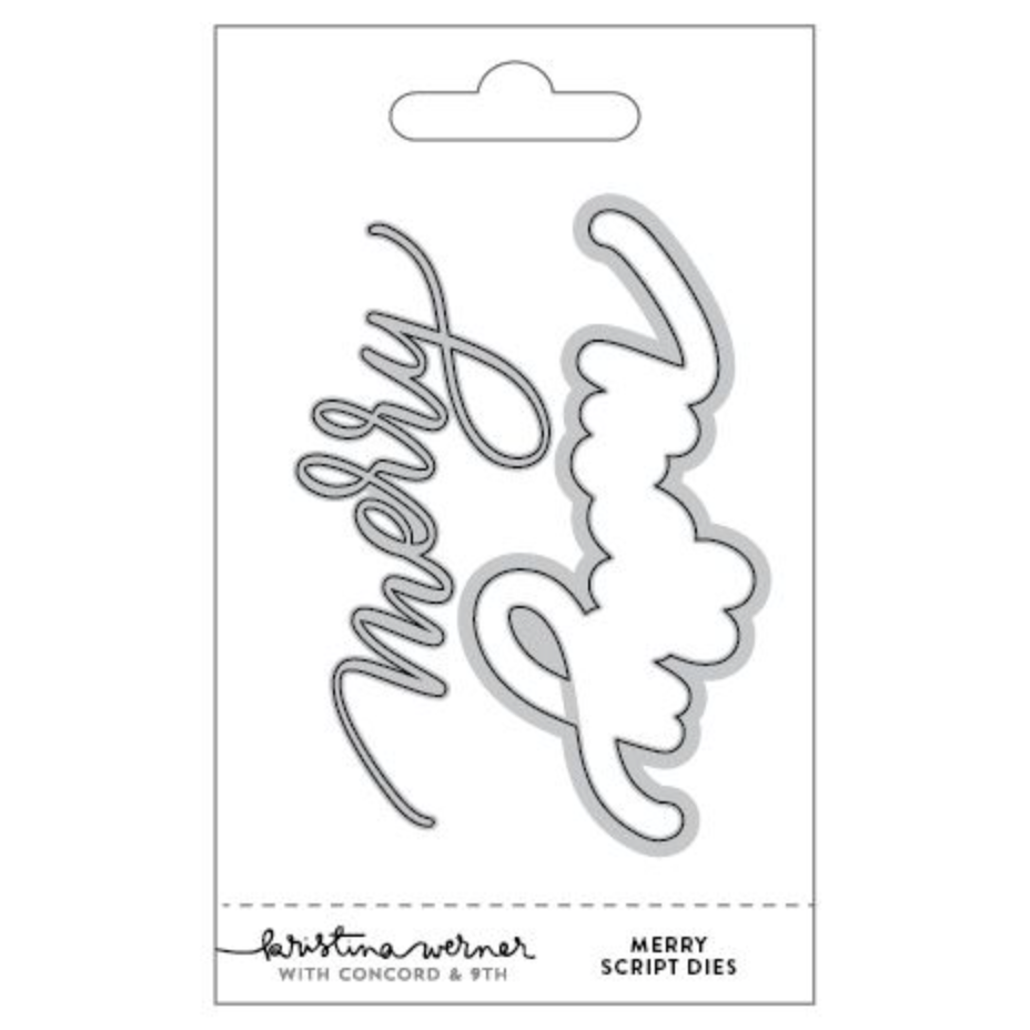 Concord & 9th Kristina Werner Merry Script Die Set kw1374