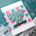 Concord & 9th Kristina Werner Missing Your Hugs Stamp Stencil Die Bundle hurts