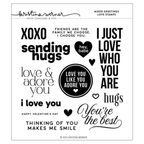Concord & 9th Kristina Werner Mixed Greetings Love Clear Stamp Set kw1074