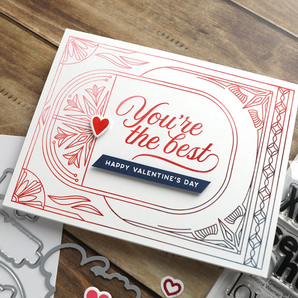 Concord & 9th Kristina Werner Mixed Greetings Love Die Set kw1075 best