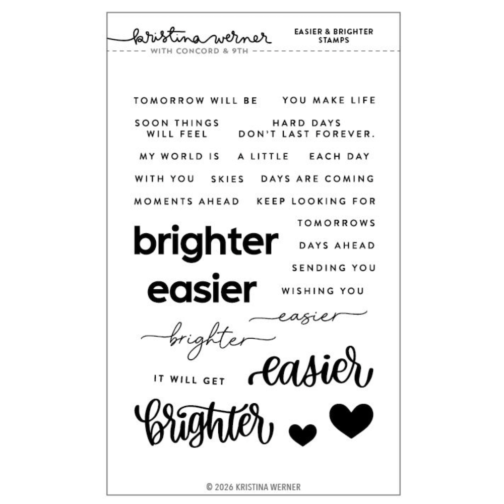 Concord & 9th Kristina Werner OCC Brighter Days Stamps Dies and Stencils Bundle easier