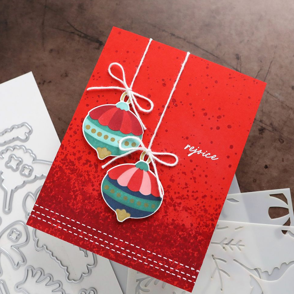 Concord & 9th Kristina Werner Ornamental Christmas Stencil Set kw1352 rejoice