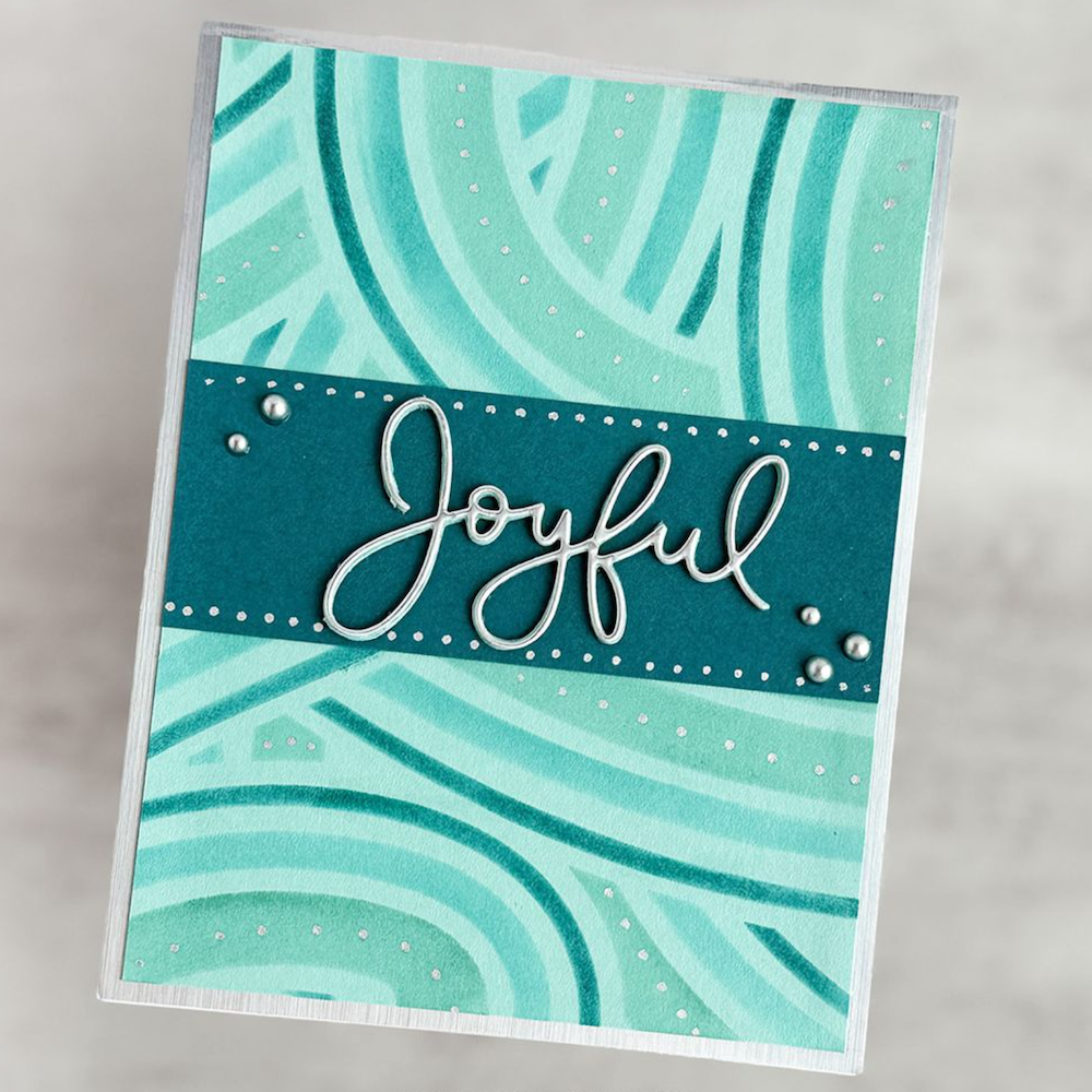 Concord & 9th Kristina Werner Peppermint Stripes Stencil Set kw1377 joyful