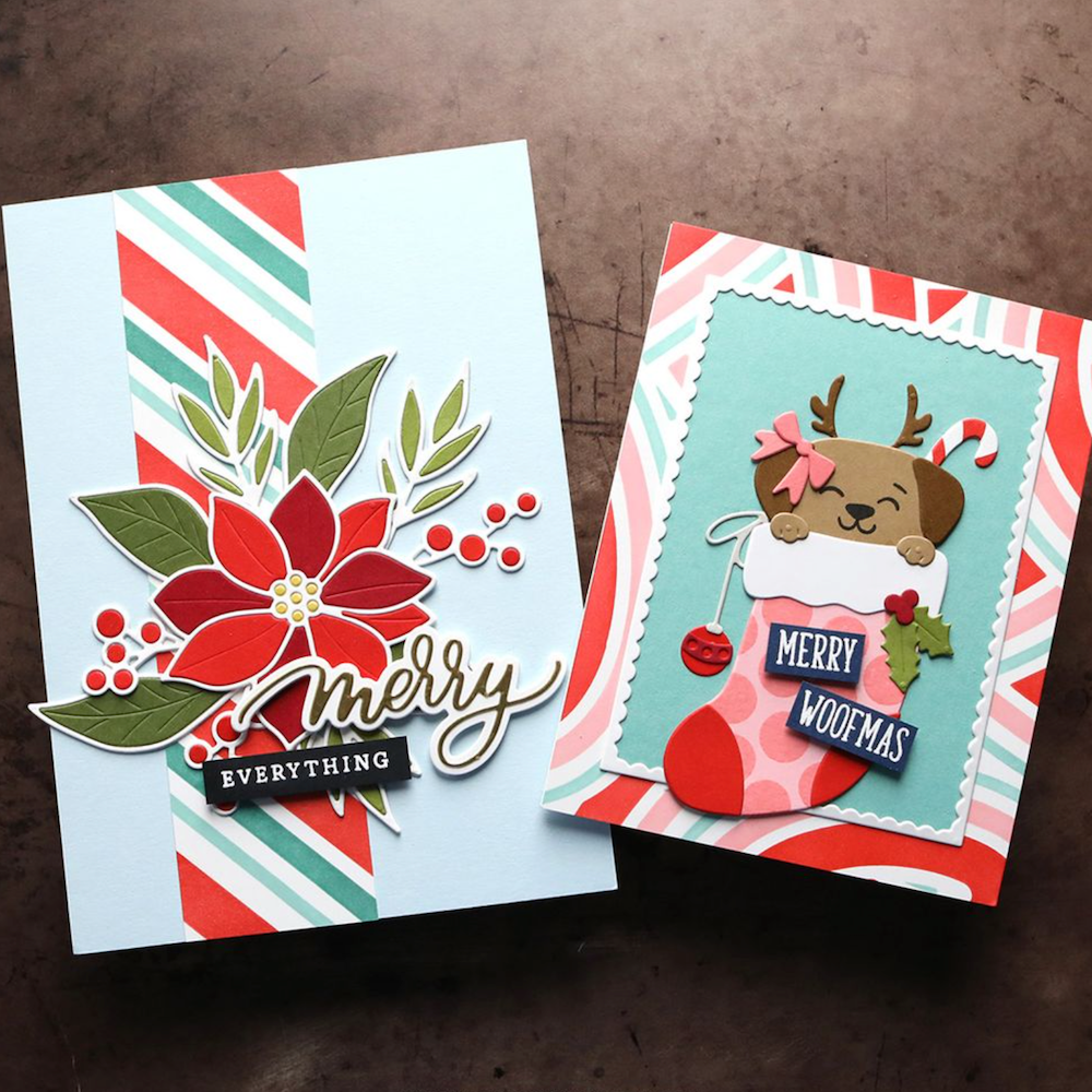 Concord & 9th Kristina Werner Peppermint Stripes Stencil Set kw1377 woof