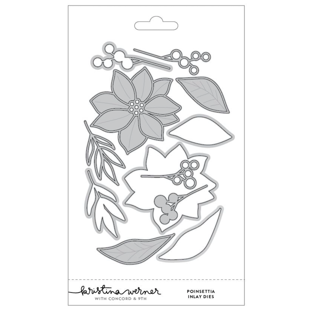 Concord & 9th Kristina Werner Poinsettia Inlay Die Set kw1378