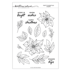 Concord & 9th Kristina Werner Pretty Poinsettias Clear Stamp Set kw1021