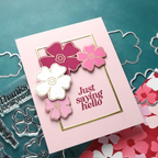 Concord & 9th Kristina Werner Pretty Posies Clear Stamp Set kw1097 hello