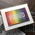 Concord & 9th Kristina Werner Proud Words Clear Stamp Set kw1136 family