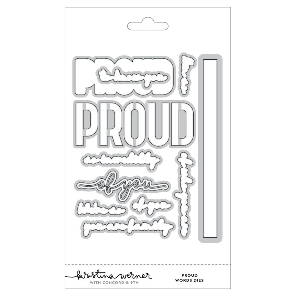 Concord & 9th Kristina Werner Proud Words Die Set kw1137
