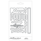 Concord & 9th Kristina Werner Proud Words Die Set kw1137