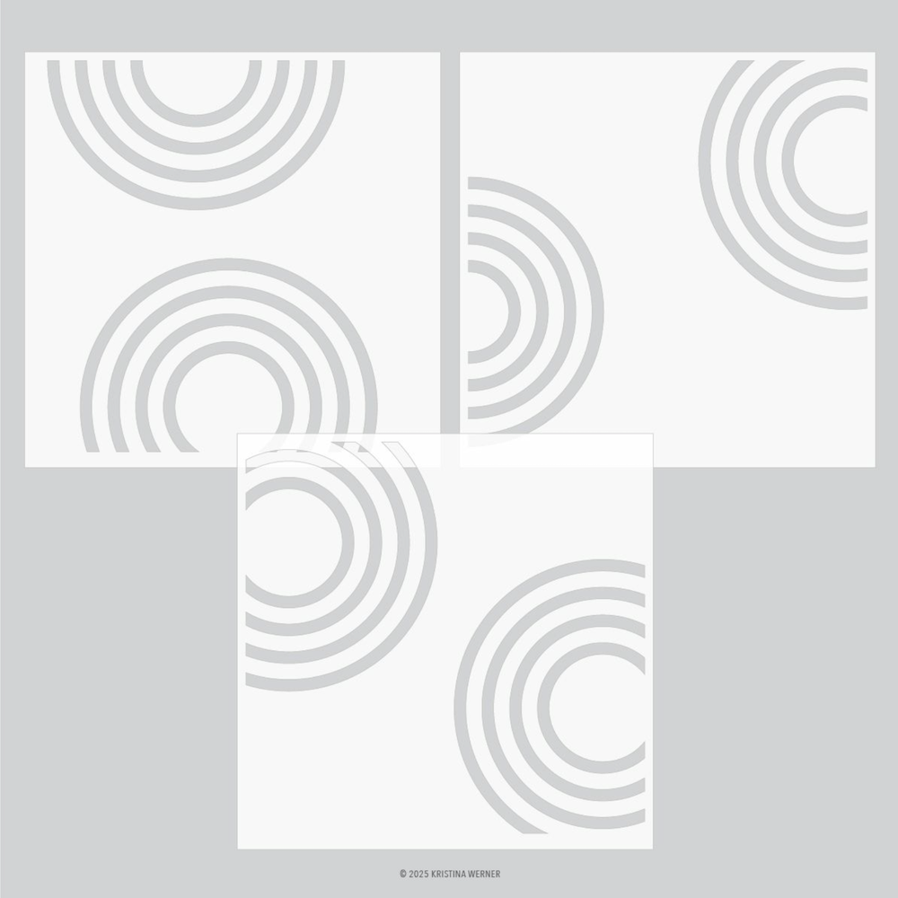 Concord & 9th Kristina Werner Radiating Circles Stencil Set kw1101