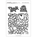 Concord & 9th Kristina Werner Retro Flowers Clear Stamp Set kw1324