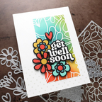 Concord & 9th Kristina Werner Retro Flowers Stencil Set kw1325 get well soon
