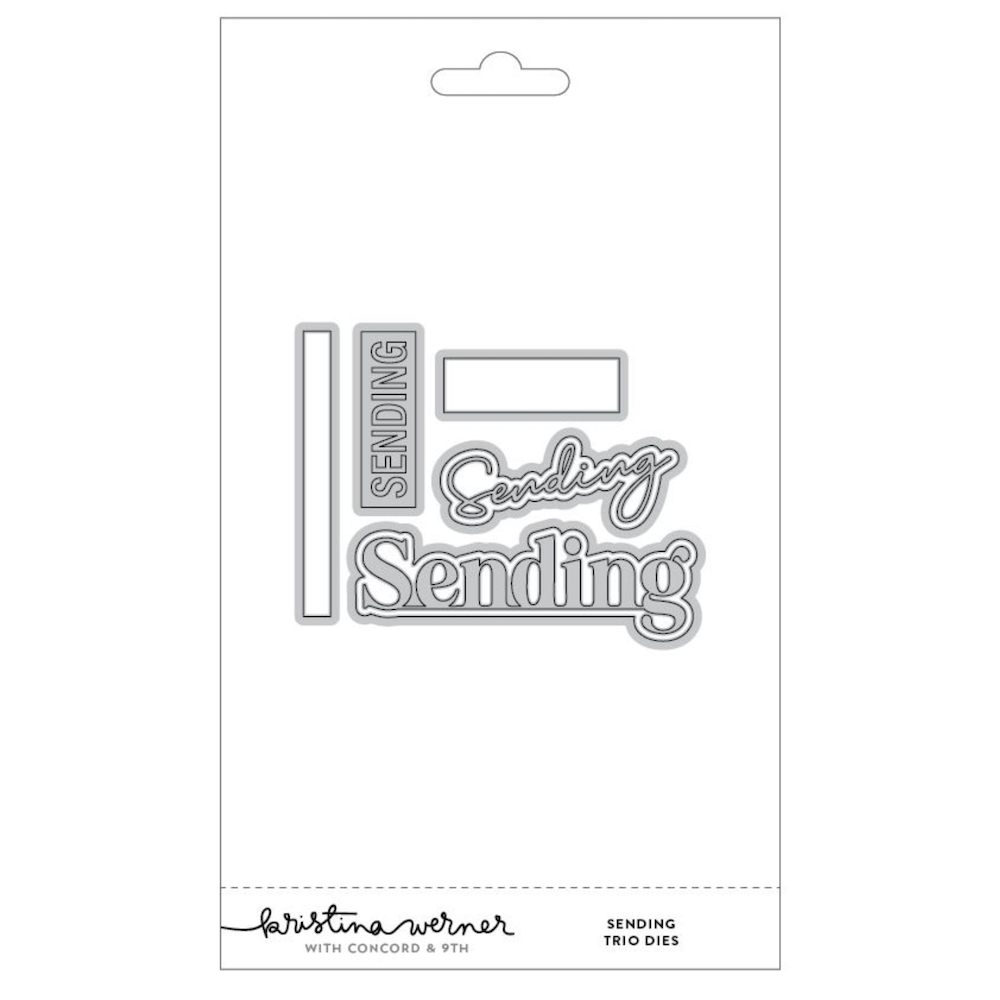 Concord & 9th Kristina Werner Sending Trio Stamp and Die Bundle metal