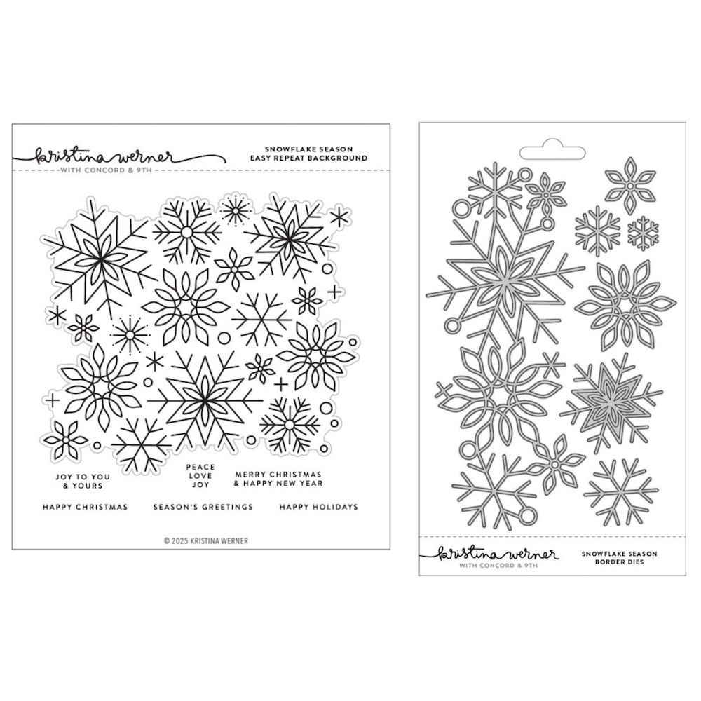 Concord & 9th Kristina Werner Snowflake Season Stamp and Die Bundle