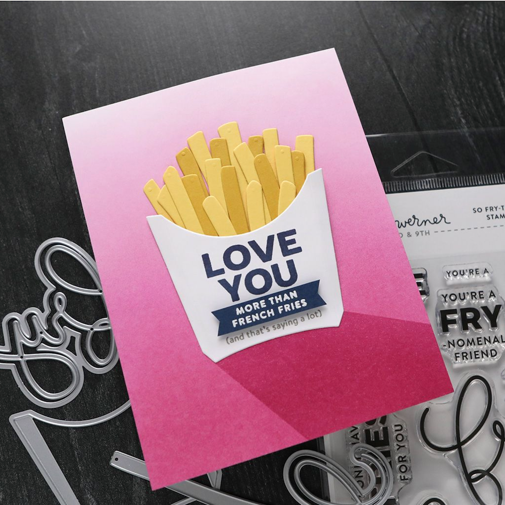 Concord & 9th Kristina Werner So Fry-tastic Clear Stamp Set kw1244 love